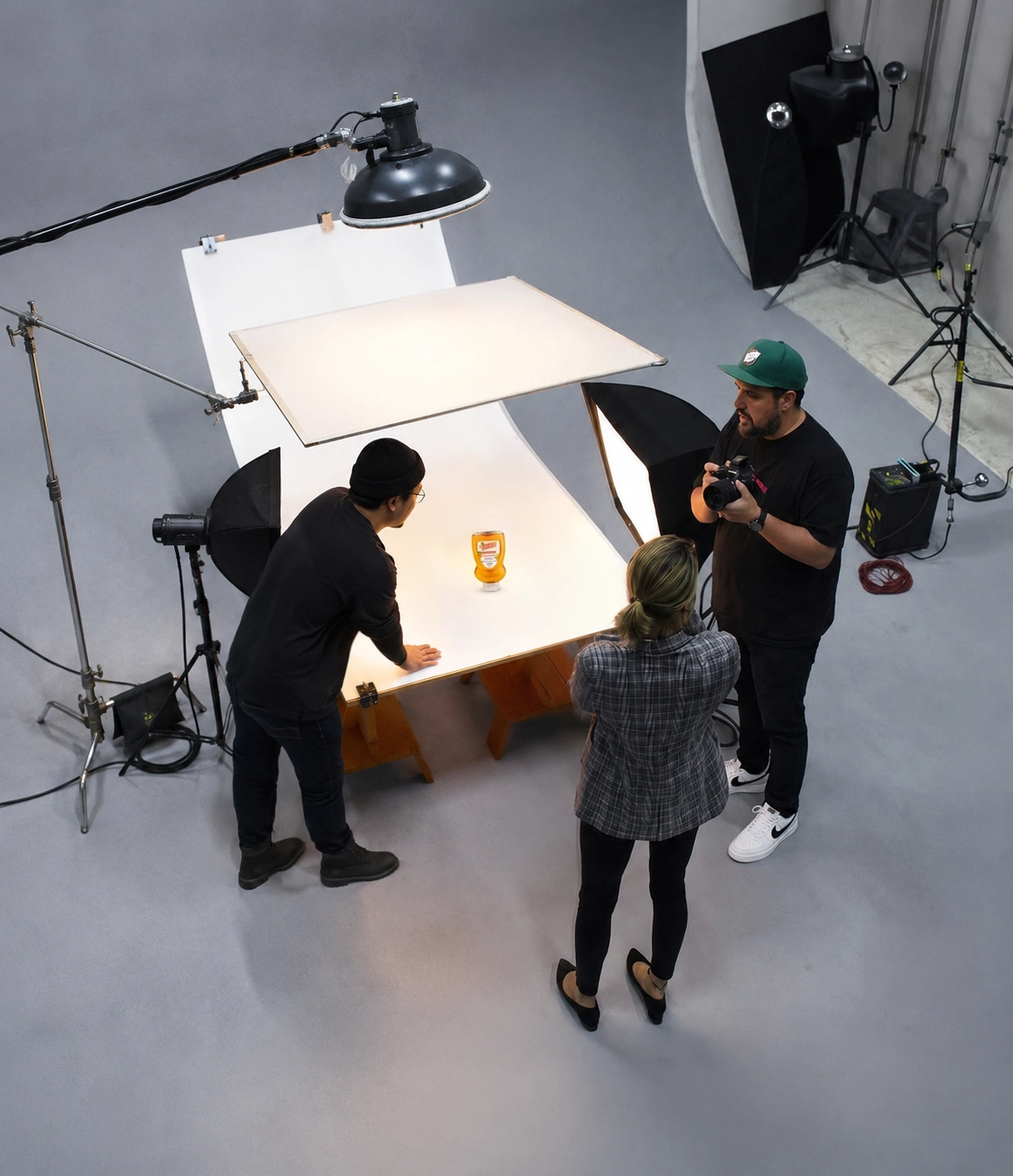 Boom Pixel team shooting in the studio